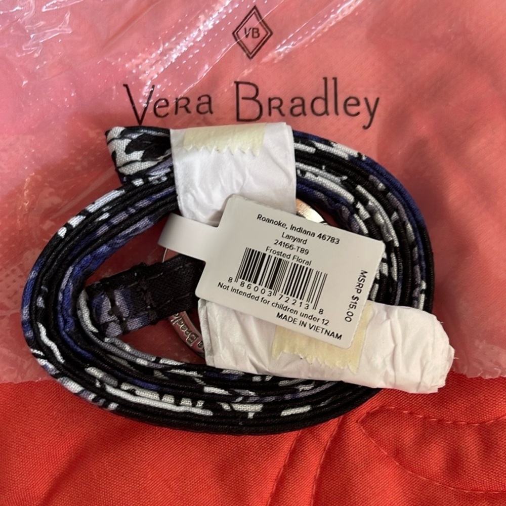Vera Bradley FROSTED FLORAL lanyard Key Holder